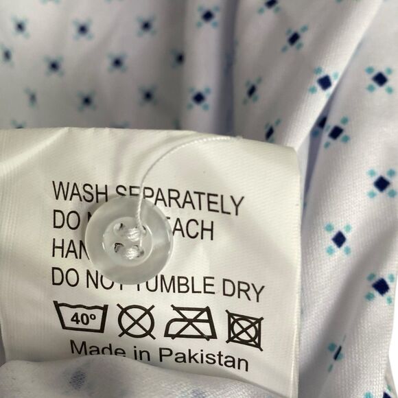 Collars & Co Polo Shirt Mens XL White Performance Preppy Stretch Dress Collar - Picture 7 of 8